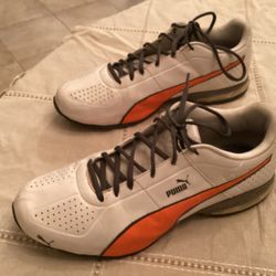 Puma - Speedcat Sneakers - White/Orange.  
