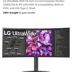 LG ULTRA-WIDE Monitors 34 Inch CURVED