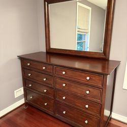 Dresser w/ Mirror (Matching Bedside Table Available)