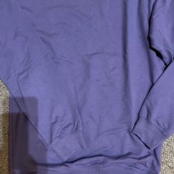 CREW NECK SWEATSHIRT: Purple Men's Size XS
