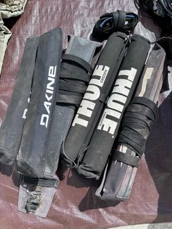 Surf Gear Bundle - Rip Curl Wetsuit Top, Body Glove Rash Guard, Thule & Dakine Rack Pads