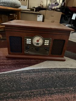 Victorola Bluetooth Audio System With Record Player