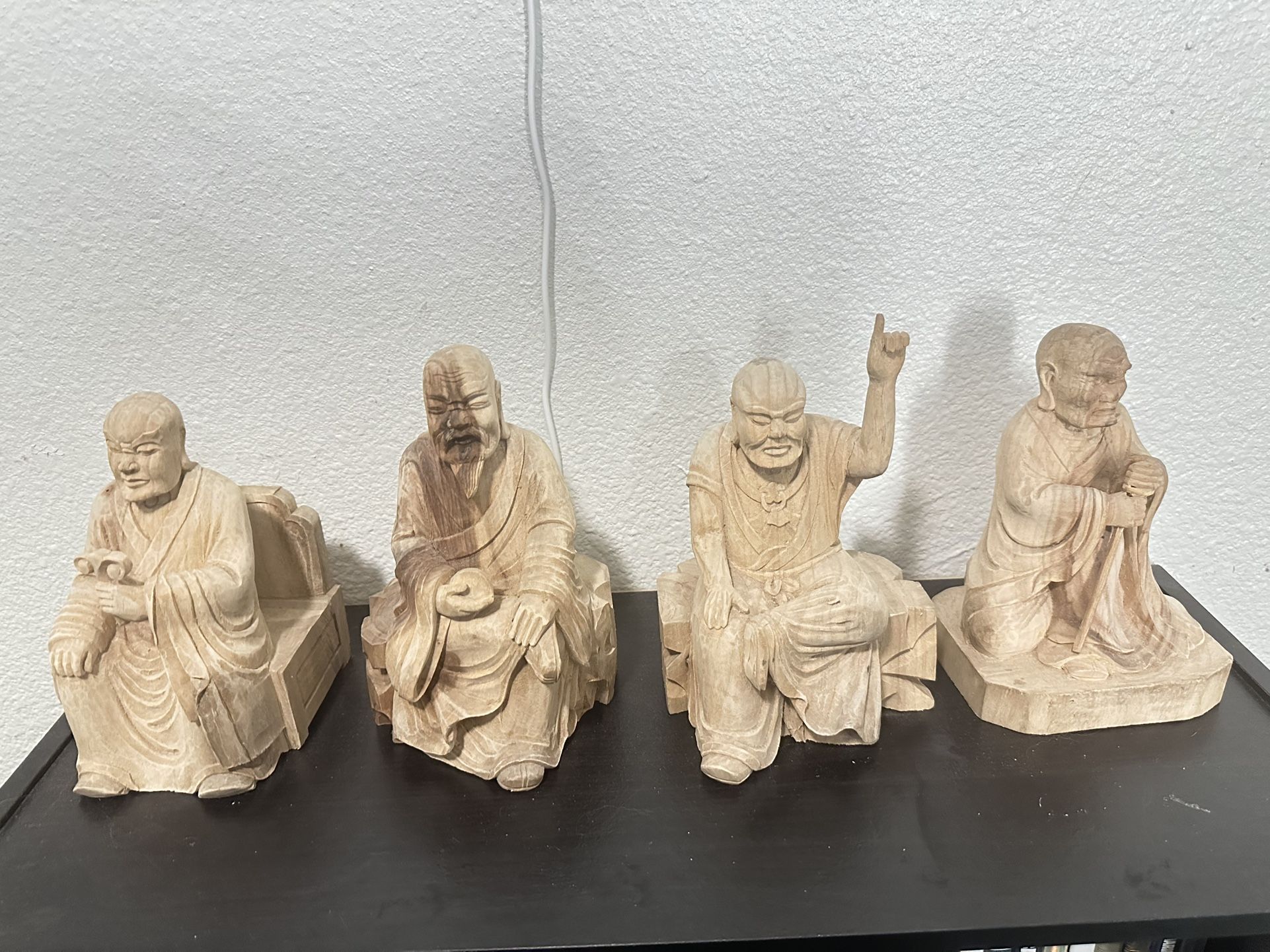 Set Of Wooden Monks