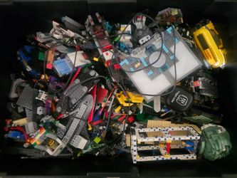 Legos 27 gallon tote filled with legos