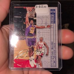 Karl Malone Collectors Choice Gold Signature