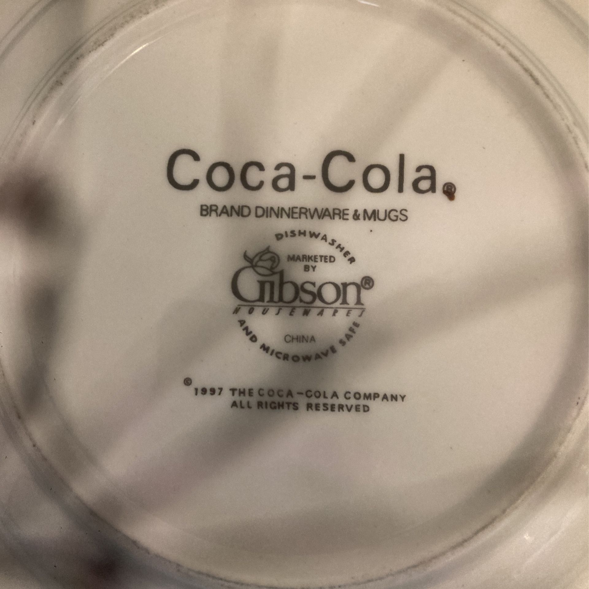 Vintage Coca-cola Gibson Plate & Cup