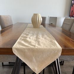 Wood table with chairs