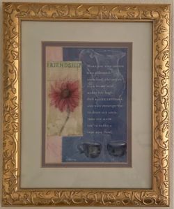 11.5”-wide, 9.5”-tall Framed Friendship Quote