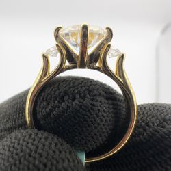 Gold over Sterling silver Moissanite Ring [Never worn before]