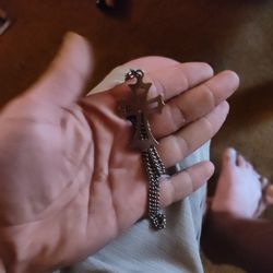 Silver Cross And Chain
