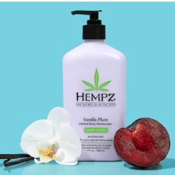 Hempz Vanilla Plum Herbal Body Moisturizer.