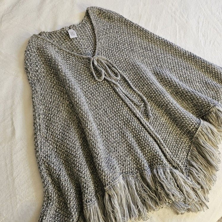 Poncho Gray Women