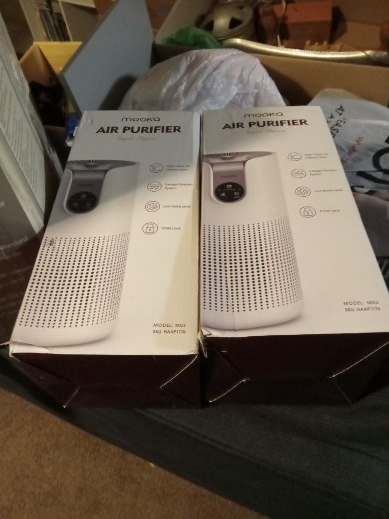 Two Air Purifiers Mooka M03 New In Box