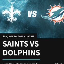 Miami Dolphins Vs New Orleans Saints 