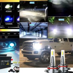Hid Conversion Kit Or Led Headlight Bulbs - Foglight Replacement Bulb - Any ride From Chevy Silverado Malibu IMpala 216 Ford Explorer Expedition F150 