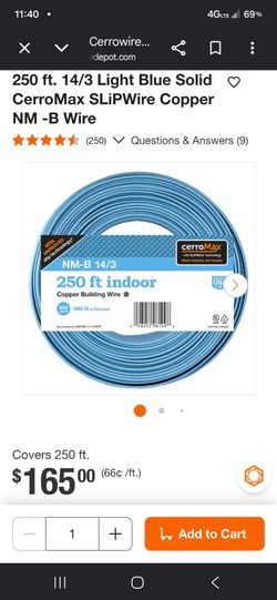 14/3 wire. 250ft