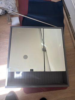 Large Blue Grey Medicine Cabinet with Storage