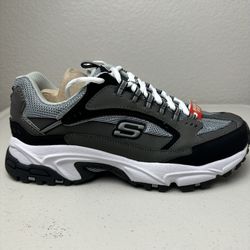 Skechers Mens Stamina Nuovo 50988EW Gray Casual Shoes Sneakers Size 9 wide