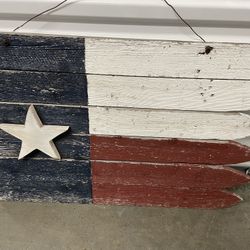 Fence Flag Antique Wood 