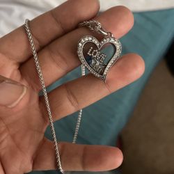 Origami Owl 🦉 Heart Locket Pendant & Charms 