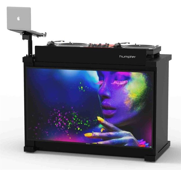 ProX XF HUMPTERB3BL Humpter B3 Quick Folding DJ Controller Turntable CD J DJ Facade Table Workstation Black