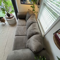 Grey Couch- Microsuede