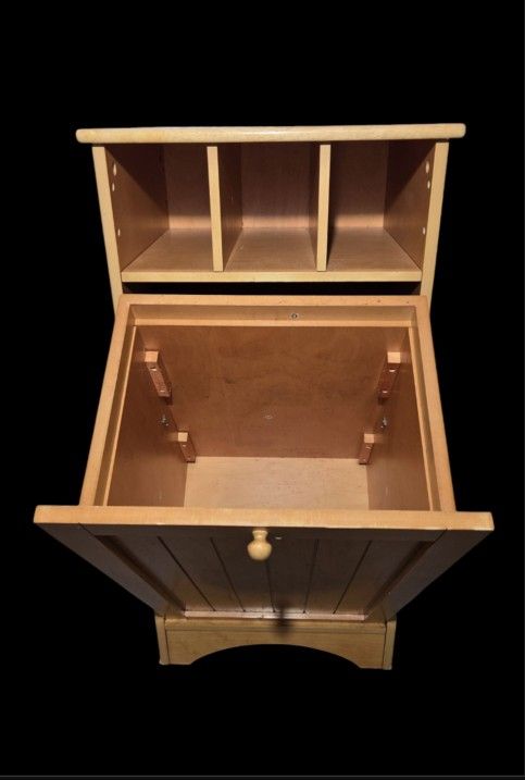 Wooden Storage Cabinet with Drop-Front Door