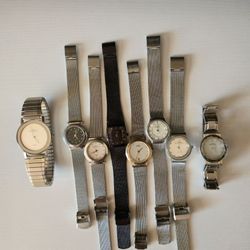 HUGE Lot of 9 Skagen Denmark Watches - All Working - NEW Batteries Installed