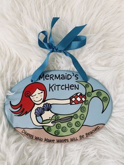 Mermaid house decor sign
