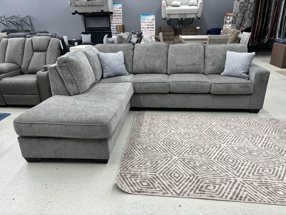 Brand New Altari Slate 2 Piece Sectional With Chaise #Couch #sofa #Sectional 👉Finance And Delivery Avaliable