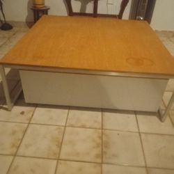 Coffee table that has a slide table good condition $35