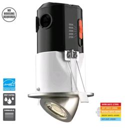 Commercial Electric 1-Pack 3" LED Gimbal Recessed Downlight 2700K-5000K Brushed