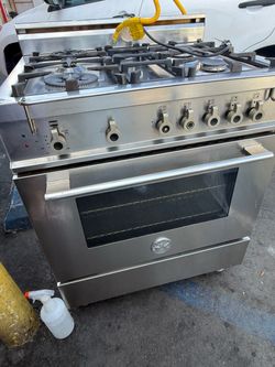 36” Bertazzony slide in gas range stainless steel