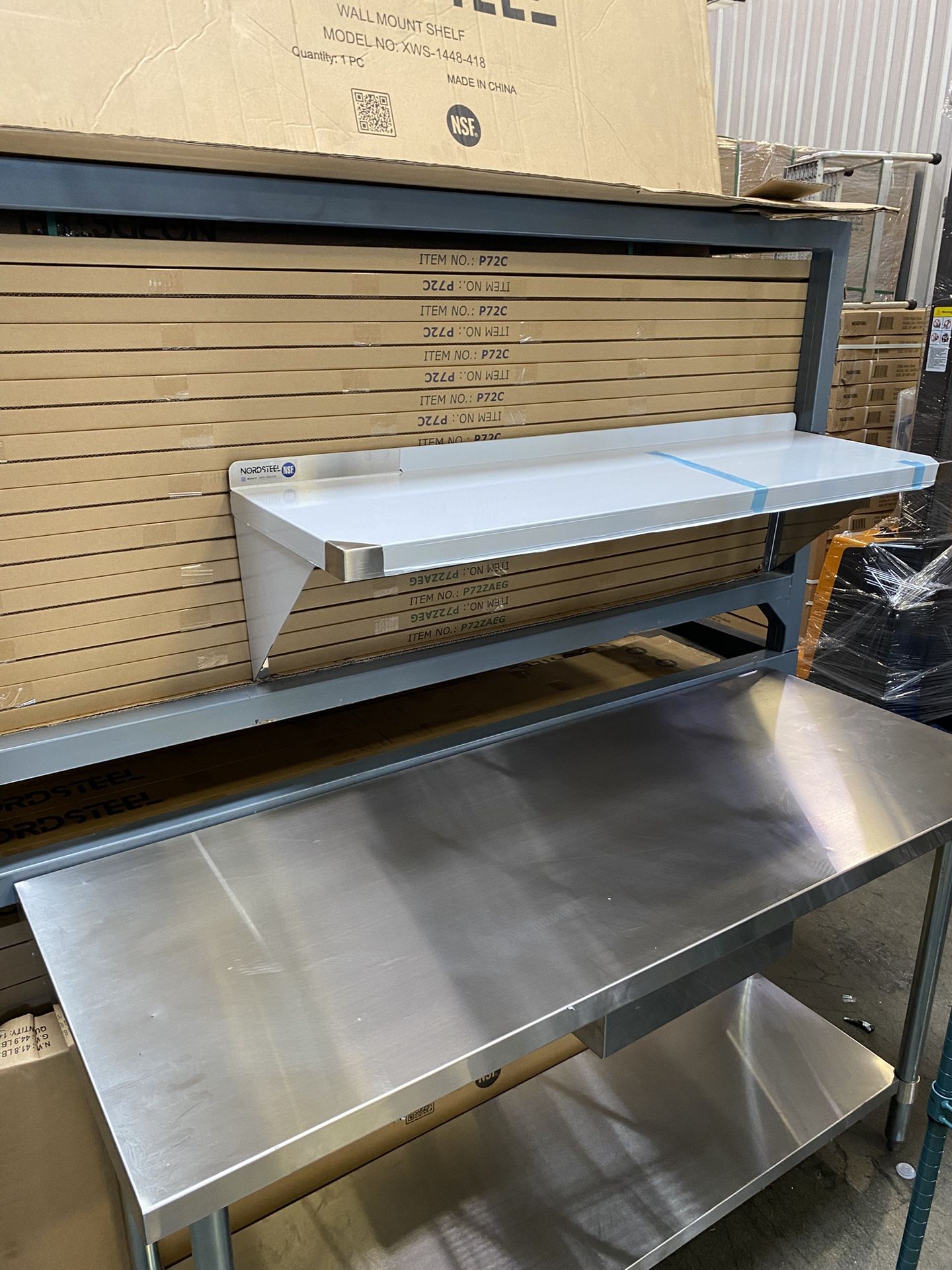 Wall Mount Shelves Stainless Steel NSF