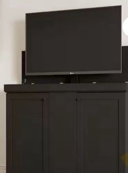 Brand New FUFU&GAGA Black TV Stand 40–50” w/ Lift Cabinet + Remote