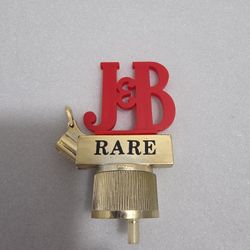 Vintage J&B Rare Scotch Whisky Bottle Pour Spout Red Gold Barware Promo (UA)