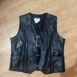 Twin Creek Black Leather Vest