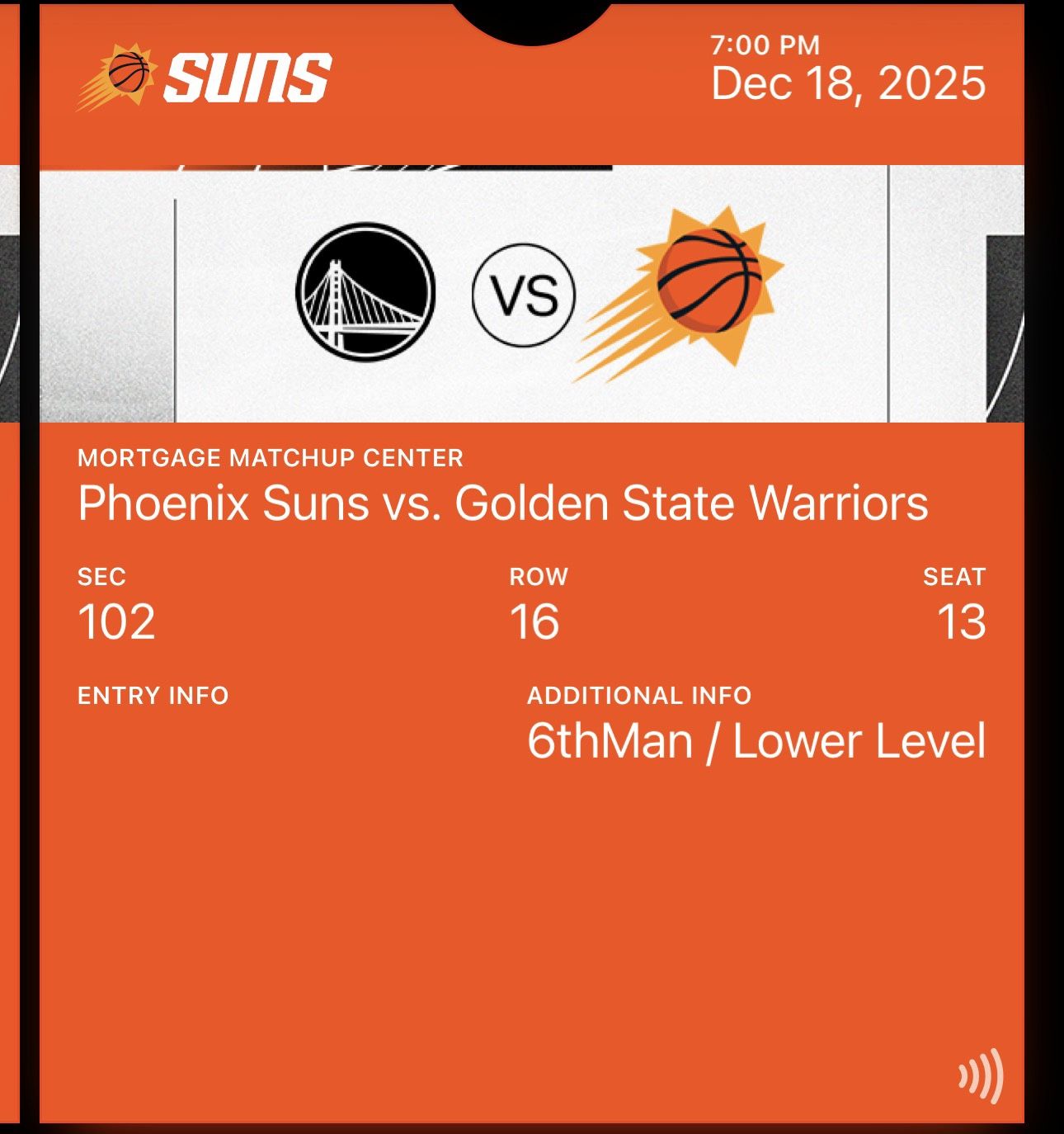 Warriors Vs Suns 12/18