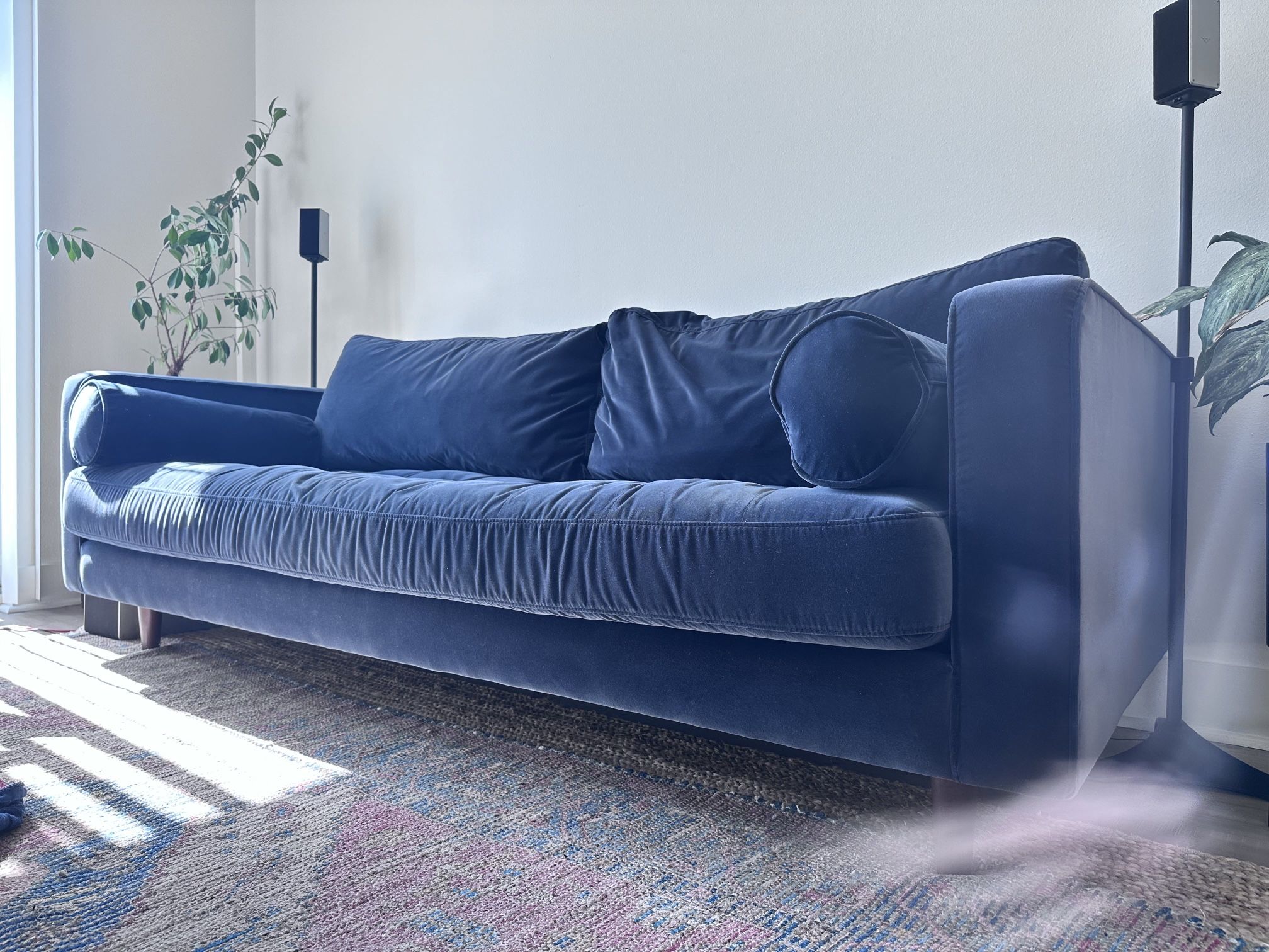 Article Furniture Sven 88" Tufted Velvet Sofa - Blue Velvet