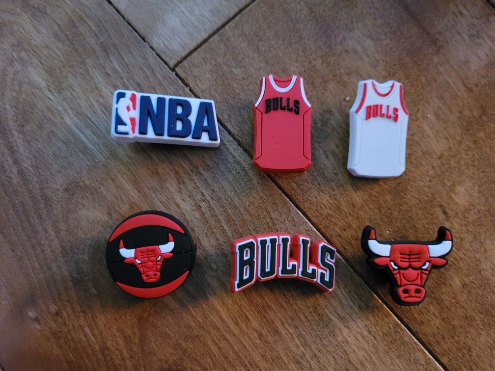 Lot Of 6 Chicago Bulls Shoe Charms