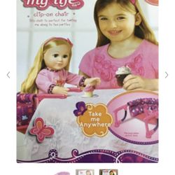 Clip On portable Hi Chair For 18 In Doll