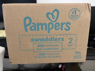 Pampers Swaddlers Diapers, Size 2 (10-22 lbs), 186 Count