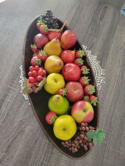 Artificial fruit boat table decor