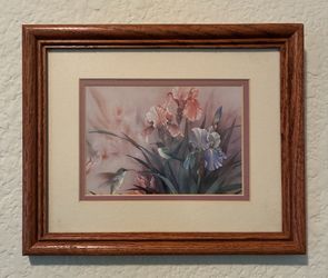 Framed Hummingbird Artwork by Lena Liu