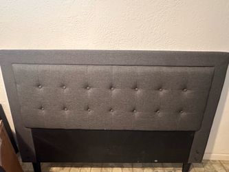 Like new… no rips no stains. Queen size headboard .