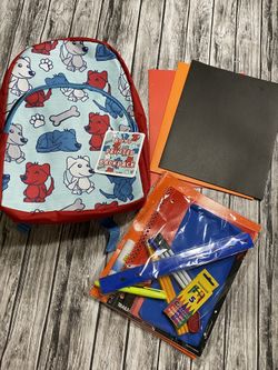 Boys printed backpack bundle