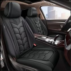 2PCS Front Seat Covers Fit for Chevrolet/Chevy Cobalt 2005-2010 Faux Leather Car Seat Cover Waterproof Seat Cushion Protector (Black)