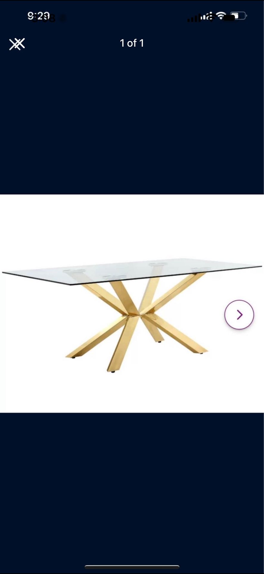 Modern Gold Dining Table