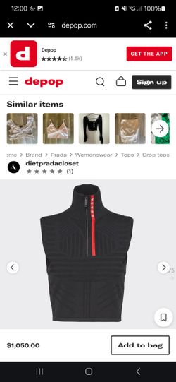 Prada Milano Nylon Tec Pique Zip up top
Size Small