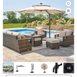 Patio Umbrella 12x11 New 